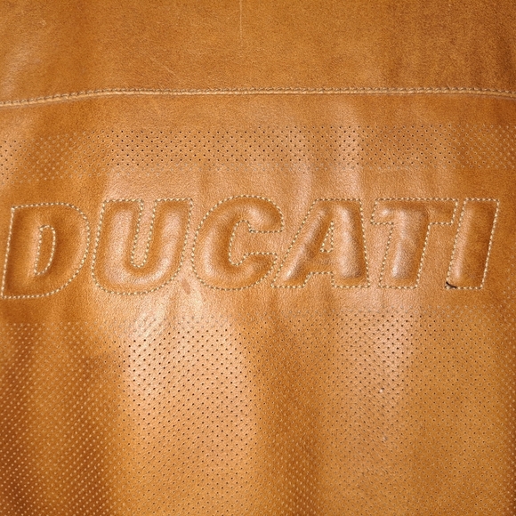 Dainese Ducati Tan Leather Jacket Size 54 - Picture 5 of 9
